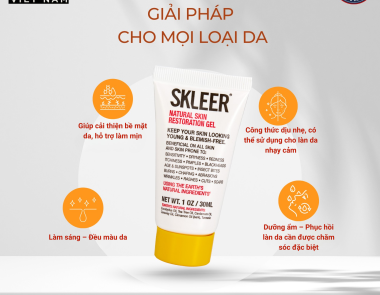 Công thức dịu nhẹ, thân thiện với làn da – SKLEER mang đến cảm giác dễ chịu và chăm sóc làn da khỏe mạnh tự nhiên, phù hợp với nhiều loại da, kể cả da nhạy cảm.